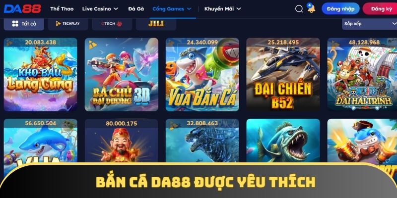 Đôi nét về sảnh bắn cá tại DA88 
