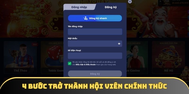 4 bước trở thành hội viên chính thức của DA88 4 bước trở thành hội viên chính thức của DA88