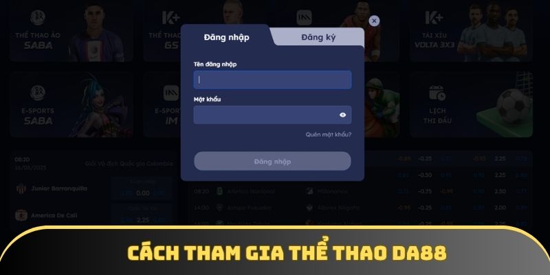 Chơi thể thao DA88 đơn giản và minh bạch